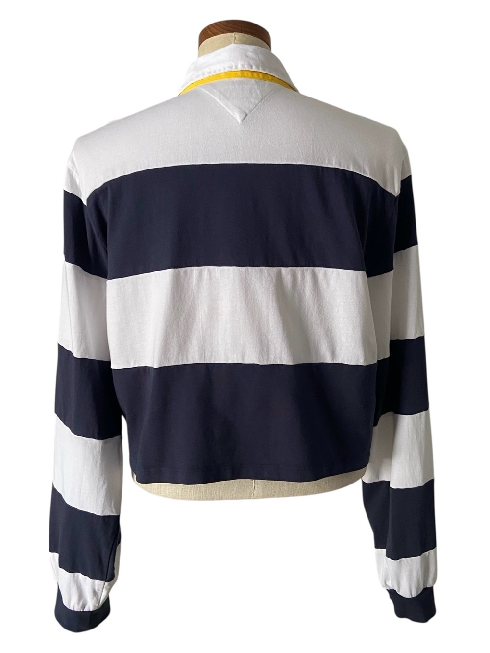 Tommy Hilfiger Long Sleeve Rugby Crop Top Size Large - Picture 6 of 11